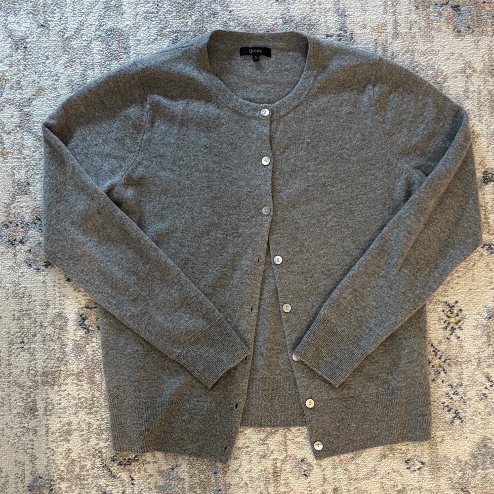 Quince Mongolian Cashmere Cardigan L